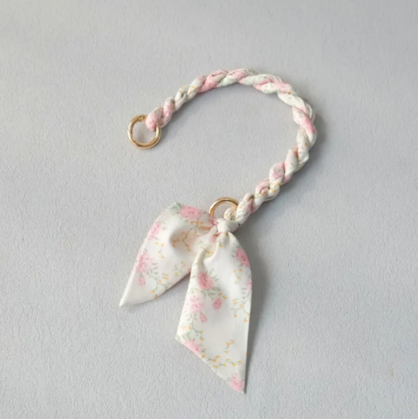 Telefoonkoord Roze Beige Bloemen