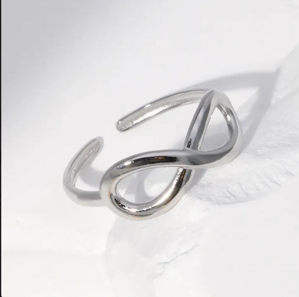 Zilveren Oneindigheidssymbool Stijl Ring