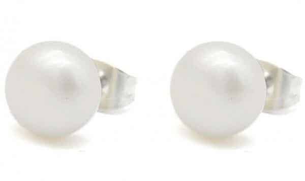 S. Steel Studs Freshwater Pearl