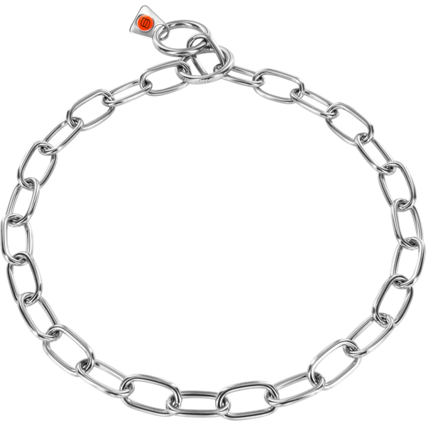 KETTING - MIDDELGROTE SCHAKELS - ROESTVRIJSTAAL ZILVER - 3,0MM