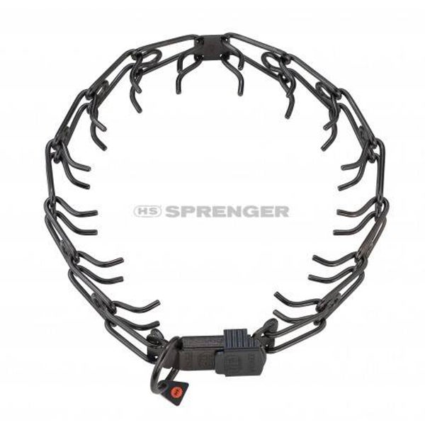 ULTRA-PLUS Training Collar with Center-Plate and ClicLock - Stainless steel black, 3.2 mm, 58 cm / 23"