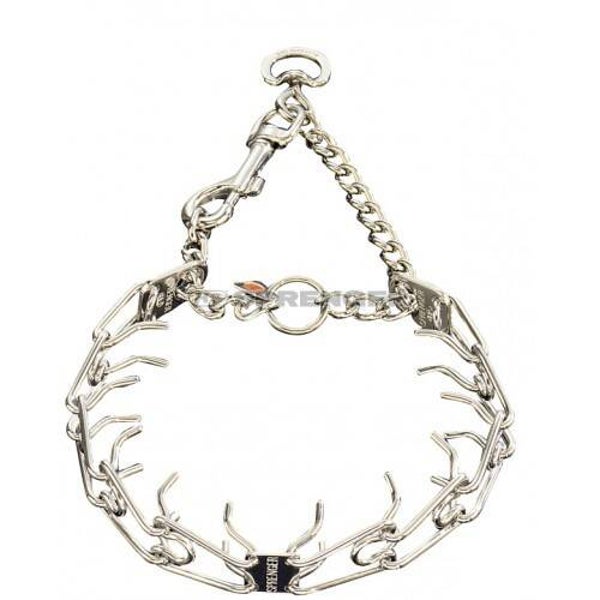 ULTRA-PLUS Training Collar with Center-Plate and Assembly Chain - Stainless steel, 3.2 mm, 58 cm / 23"