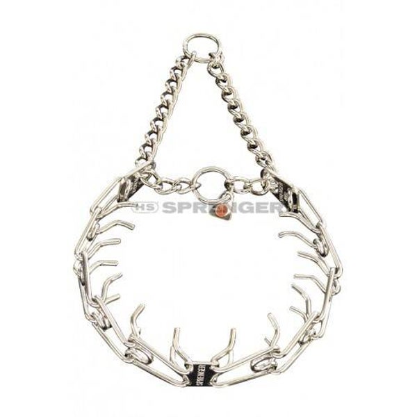 ULTRA-PLUS Training Collar with Center-Plate and Assembly Chain- Stainless steel, 3.2 mm, 58 cm / 23"
