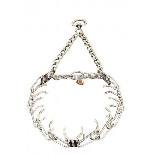 ULTRA-PLUS Training Collar with Center-Plate and Assembly Chain - Stainless steel, 2.25 mm, 41 cm / 16"