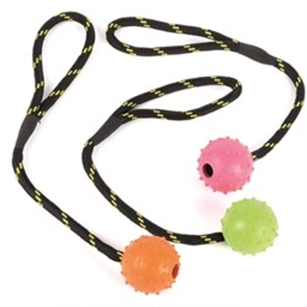HAPPY PET TOUGH TOYS RUBBER BAL AAN WERPTOUW