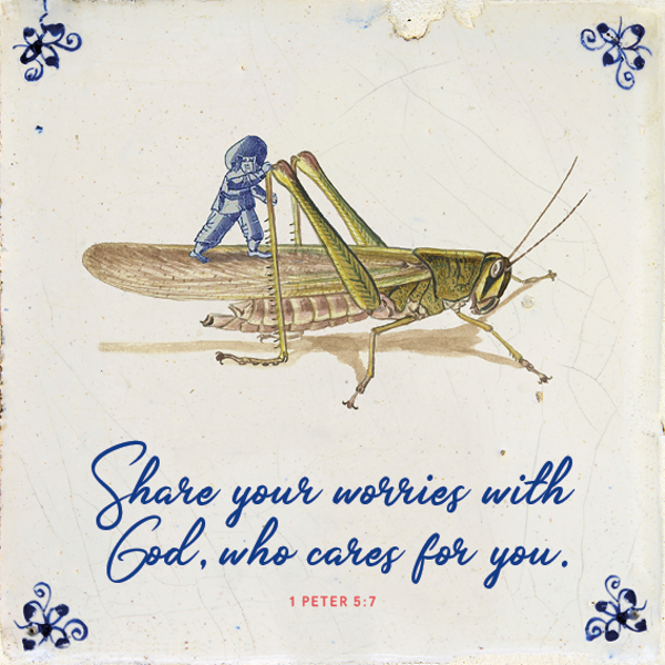 Tegeltje - Grasshopper - Engels
