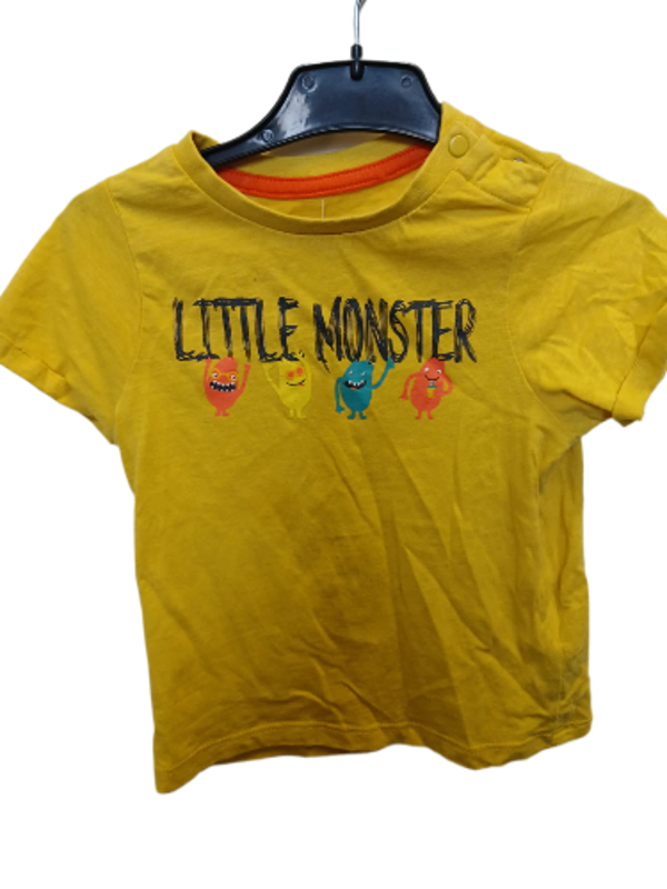 T shirt jaune monstres taille 23 mois