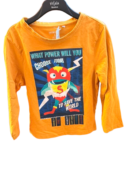 T shirt à manche longue "monstre" taille 5 ans