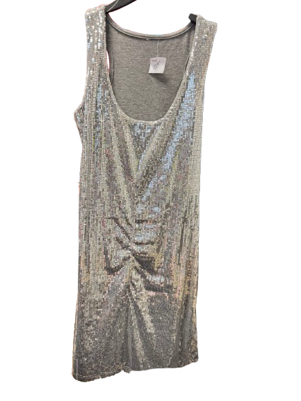 Robe paillettes grise taille XS