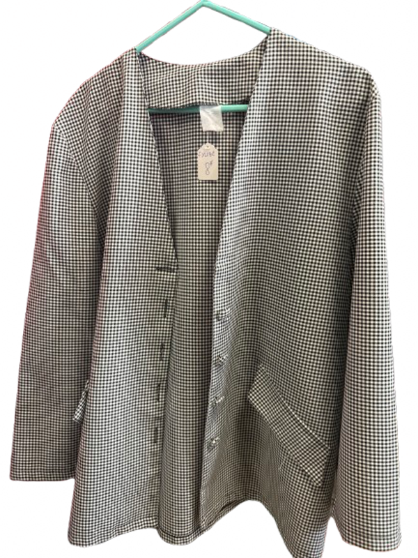 Veste carreaux noir et blanc taille XXL