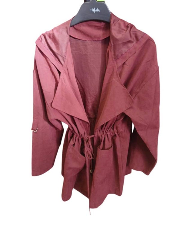 Veste bordeaux mi longue taille XXL