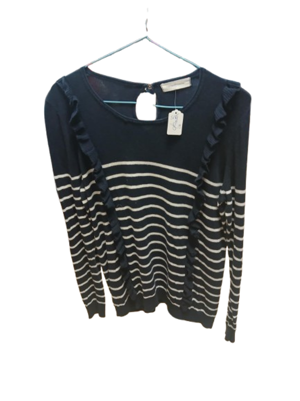 Pull rayé bleu et blanc taille S