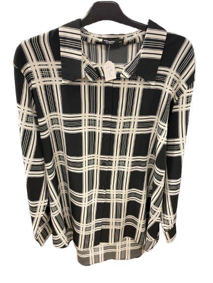 Chemise longue noir et blanche taille XXL