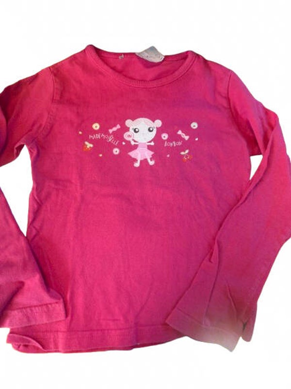 T shirt à manche longue rose taille 3 ans