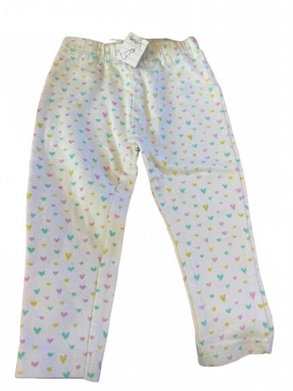 Legging blanc avec cœurs taille 6 mois
