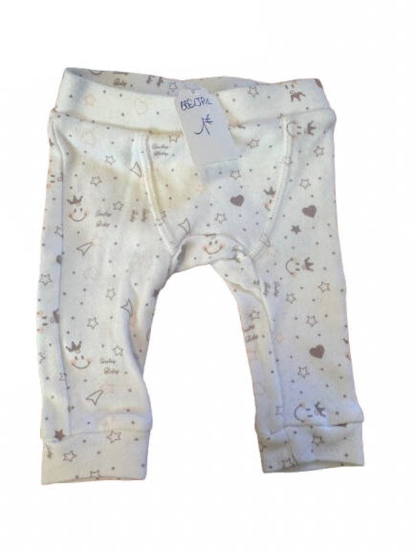 Legging blanc avec dessins taille 1 Mois
