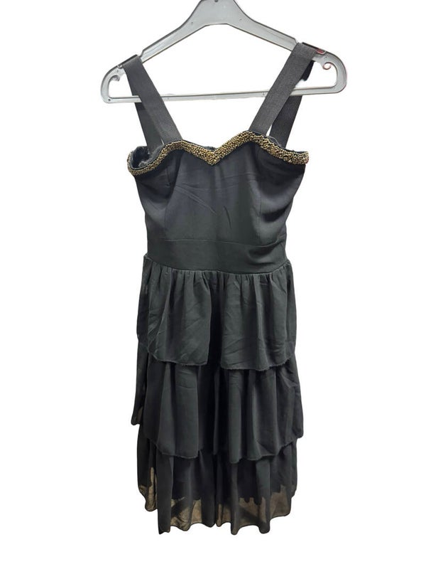 Robe noir "froufrou" taille S