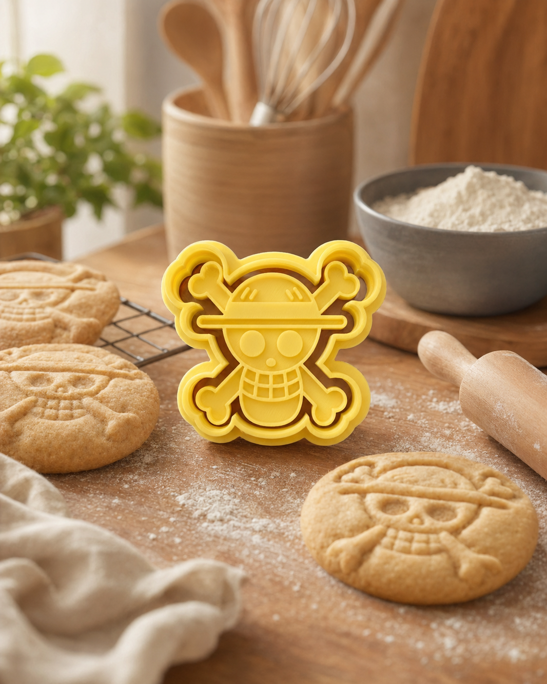 Koekjes vorm One Piece Luffy