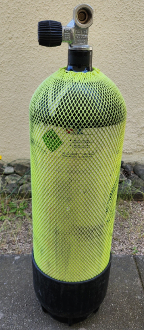 Pressluftflasche 10ltr. 200bar, Monoventil - TÜV neu