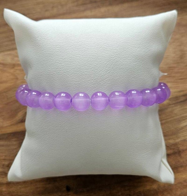 Bracelet perles violet clair 8mm