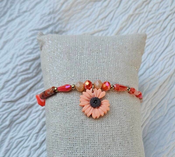 Bracelet Fleur Corail