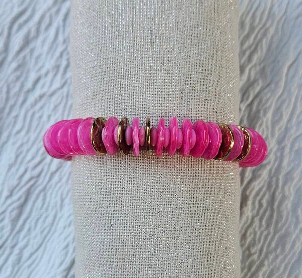 💖 Bracelet Fuchsia Bohème