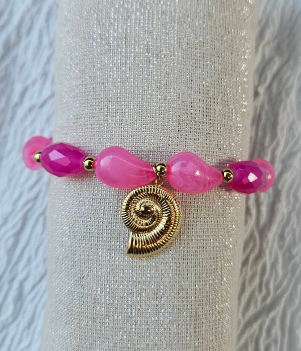 🐚 Bracelet Coquillage Rose
