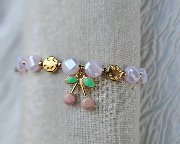 🍒 Bracelet Cerises Pastel
