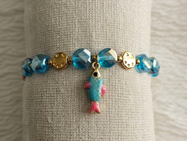 Bracelet Poisson Bleu Océan