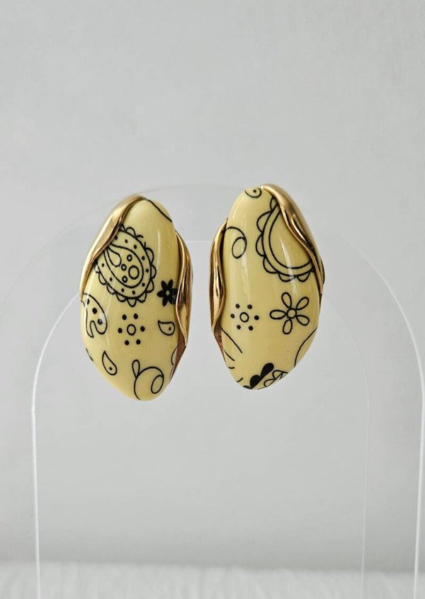 Boucles Paisley Dorées