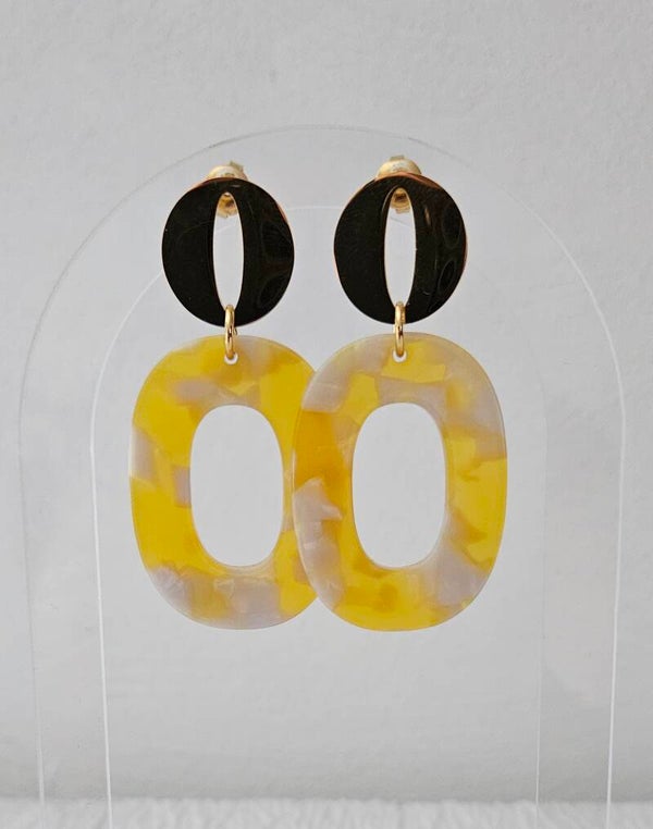Boucles d'oreilles Soleil Marbré