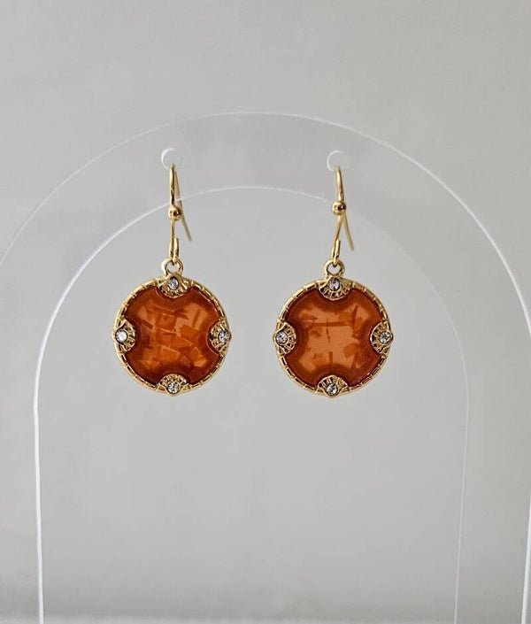 Boucles d'oreilles Éclat Ambré 🧡✨