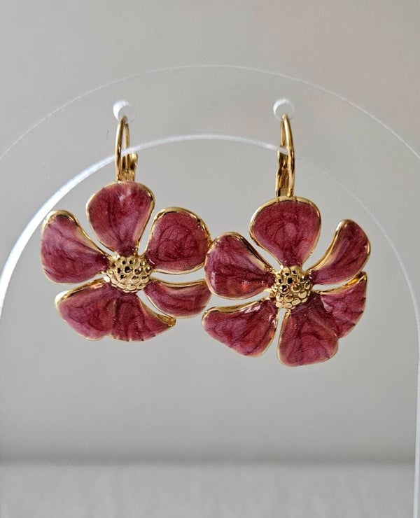 🌸 Boucles d'oreilles Dahlia