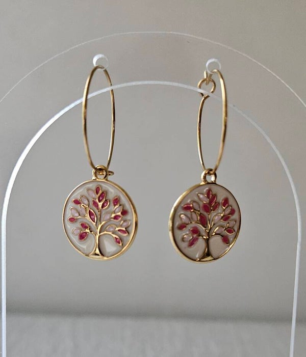 🌸 Boucles d'oreilles Arbre Enchanté