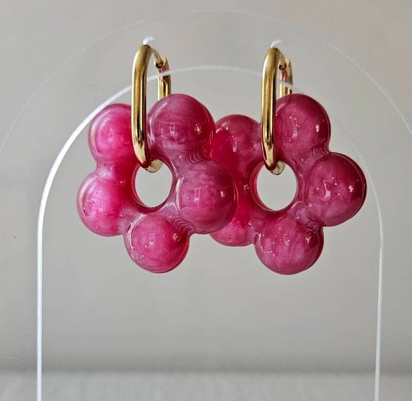 🌸 Boucles d'oreilles Fleur Pop