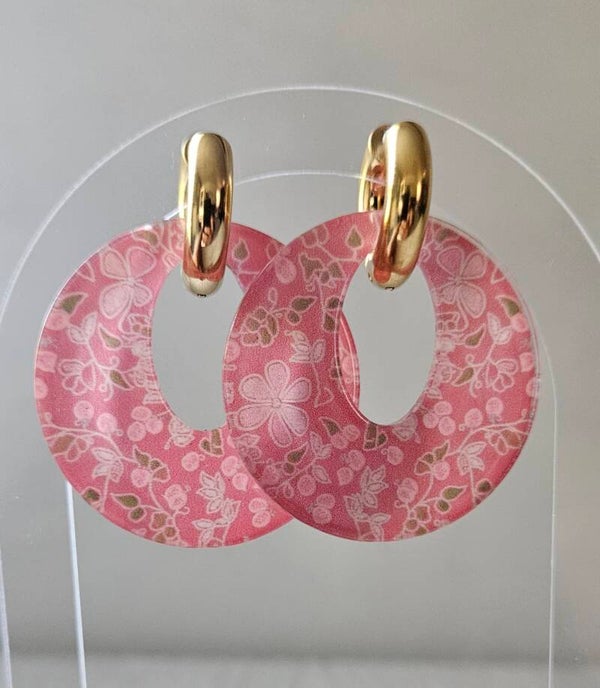 🌸 Boucles d'oreilles Liberty Rose