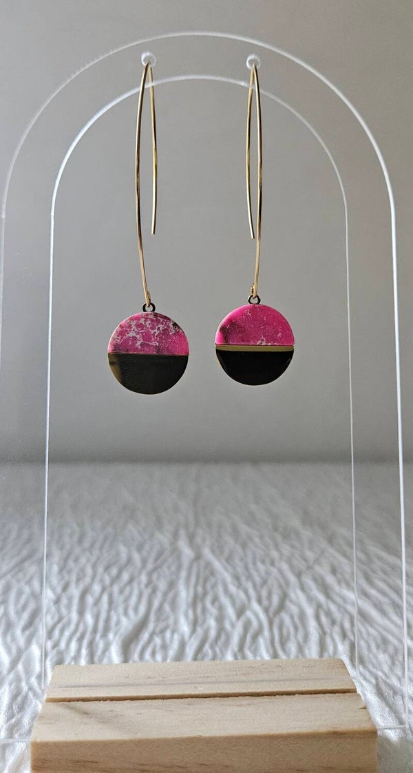 💖 Boucles d'oreilles Eclipse Rose