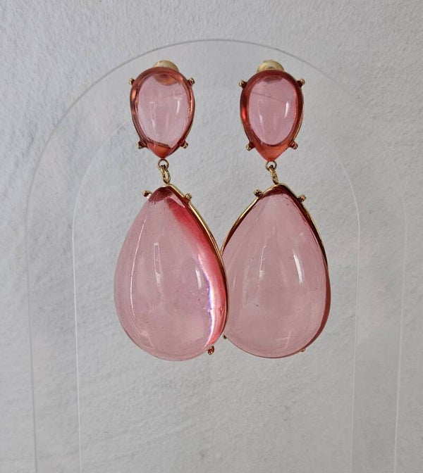 Boucles d'oreilles Gouttes de Rose