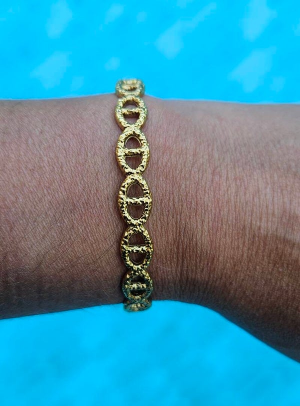 Bracelet doré Élégance Ovale