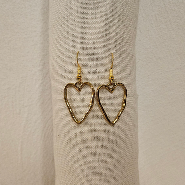 Boucles d'oreilles "Cœur doré"