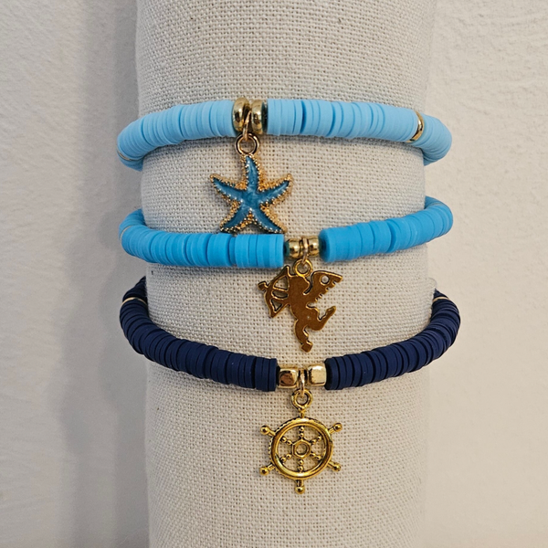 Bracelet heishi marin