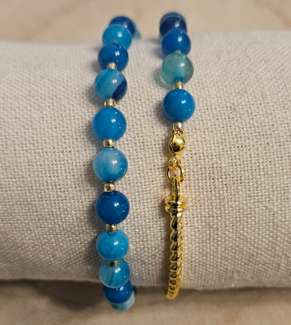Bracelet « Les Essentielles » – Turquoise – Lot de 2