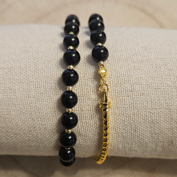 Bracelet “Les Essentielles” – Noir – Lot de 2
