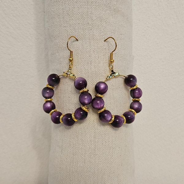 Boucles d'oreilles "Elégance violette"