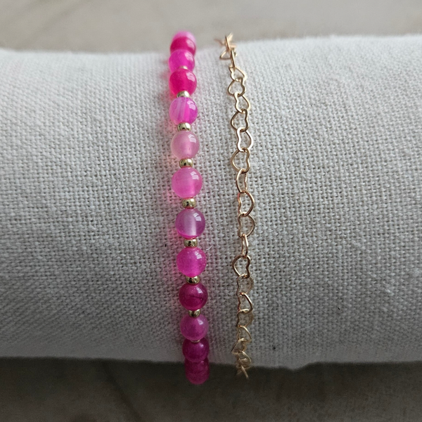 Bracelet rose – douceur & amour