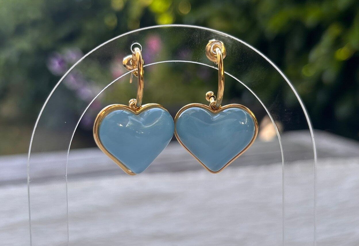 Boucles d'oreilles Cœur Céleste 💙