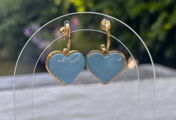 Boucles d'oreilles Cœur Céleste 💙