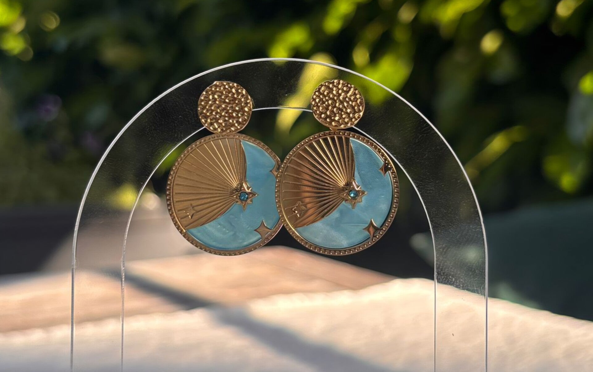 Boucles d'oreilles Lune Céleste