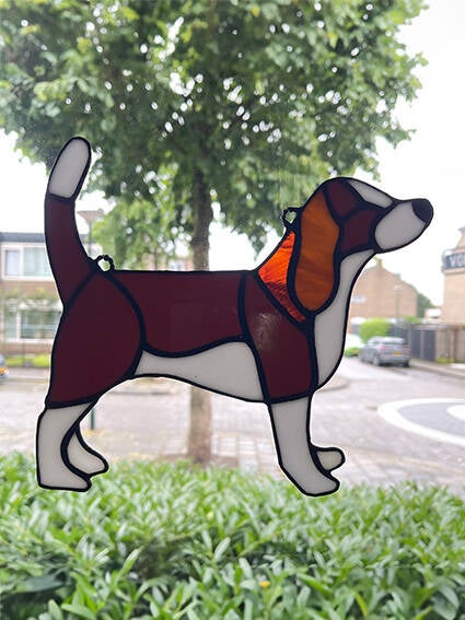 Tiffany glaskunst te koop: Beagle