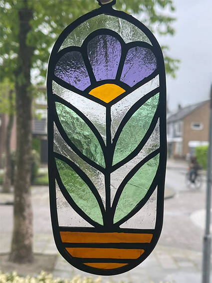 Tiffany glaskunst te koop: Bloem